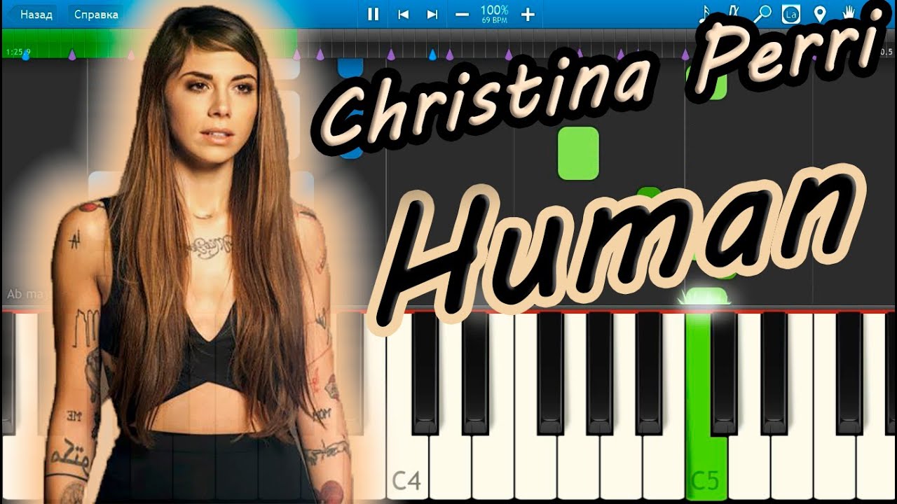 Christina Perri - Human [Piano Tutorial] Synthesia