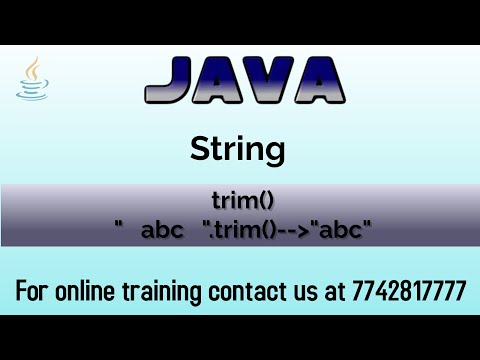 trim method in java in hindi