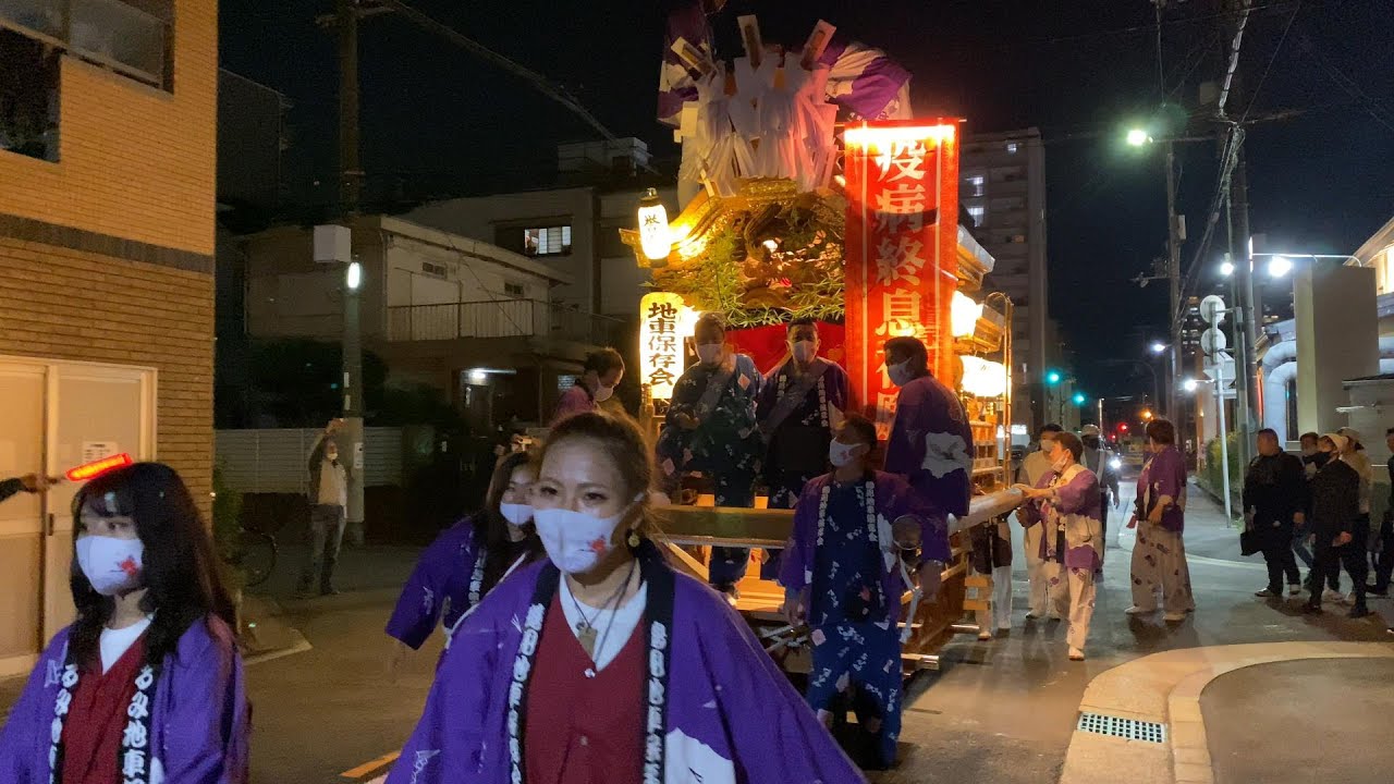 【4K】令和2年 鶴見 だんじり 疫病終息祈願曳行 大阪市鶴見区 *録画ミスでラストの鳴り物を撮り逃しました