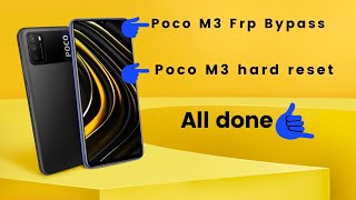 Poco M3 Hardreset And Frp Bypassgoogle Account Remove100% Donepassword Unlock