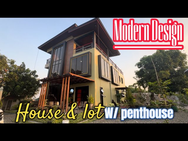 V454-24 Modern design House and lot 1,170 sqm with penthouse sta maria bulacan class=