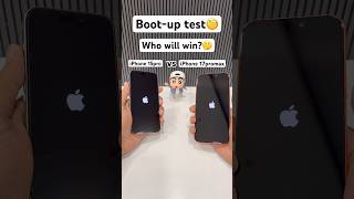iPhone 17pro max vs iPhone 15pro Boot-up test🧐#shorts #iphone17promax #iphone15pro