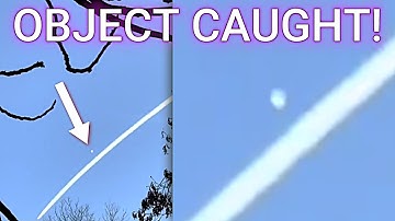 🚨STRANGE OBJECT Caught passing through a "Contrail" then vanishes!