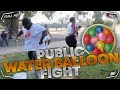 WATER BALOON FIGHT IN PUBLIC *Super Funny*