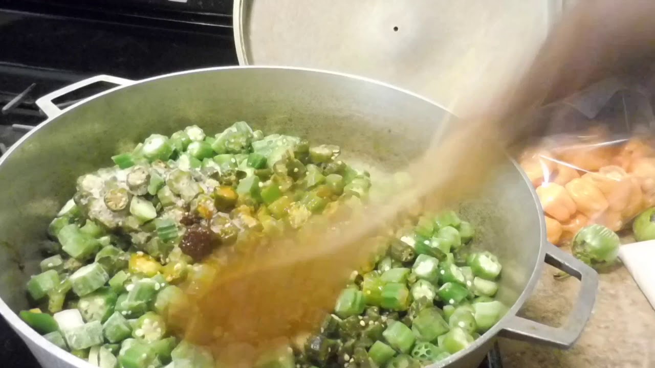 Sierra Leone Fried Okra Soup W/ red Oil YouTube