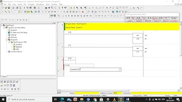 simulasi fungsi Set & Reset pada CX Programmer