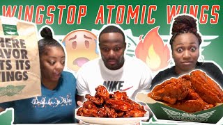 EXTREMELY HOT  ATOMIC WINGS CHALLENGE! (Wingstop Food Challenge)