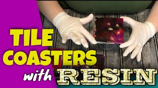 DIY | Resin Tile Coasters with Alcohol Ink!!