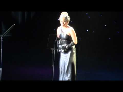 Lady Gaga accepting her Trevor Project Hero Award 12/04/11