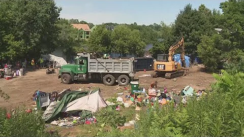 Biddeford clears encampment as city ban on public camping goes into effect