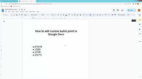 How to add custom bullet point in Google Docs