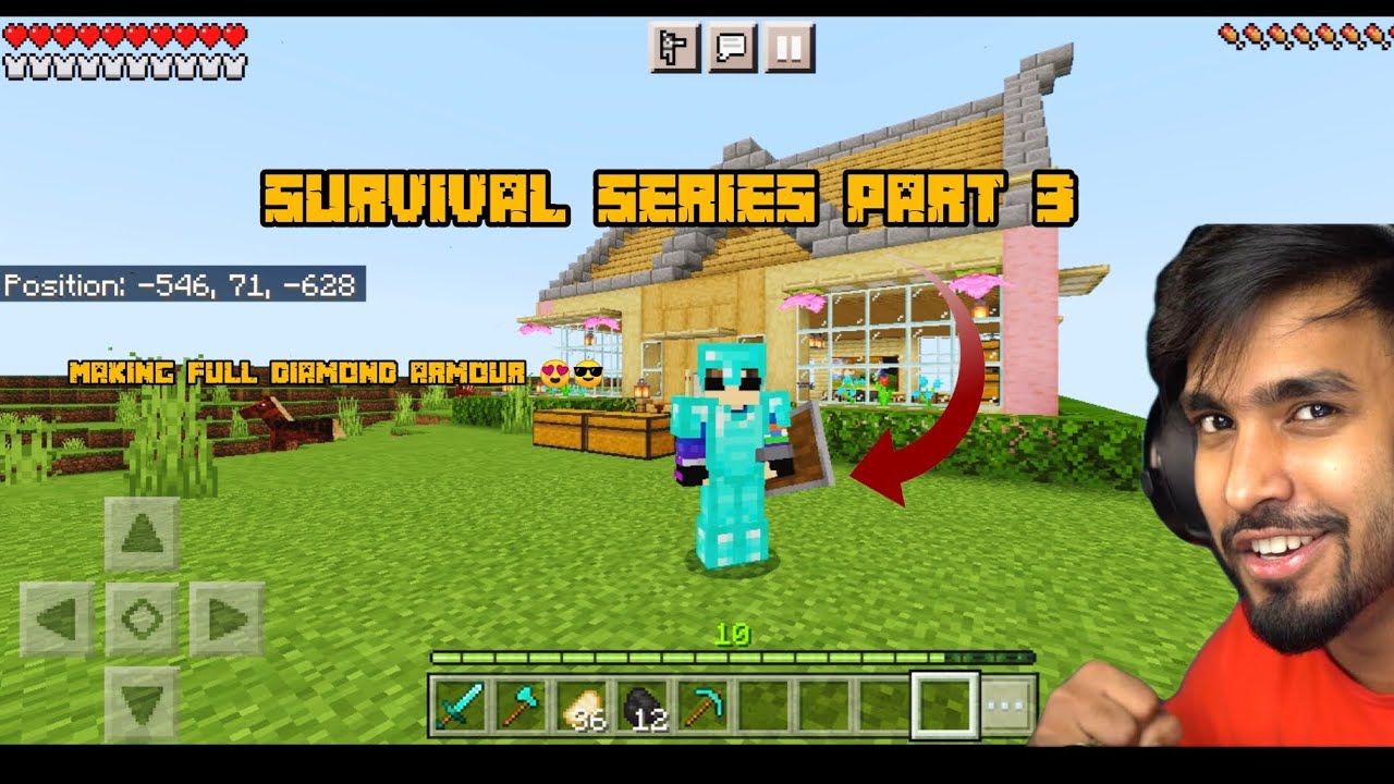 Crafting full diamond armour😎 || Minecraft survival series part 3 || # ...