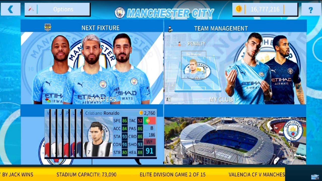 Dream League Soccer Mod Manchester City Edition Android - DLS 21 New Update Kits Transfer 2021