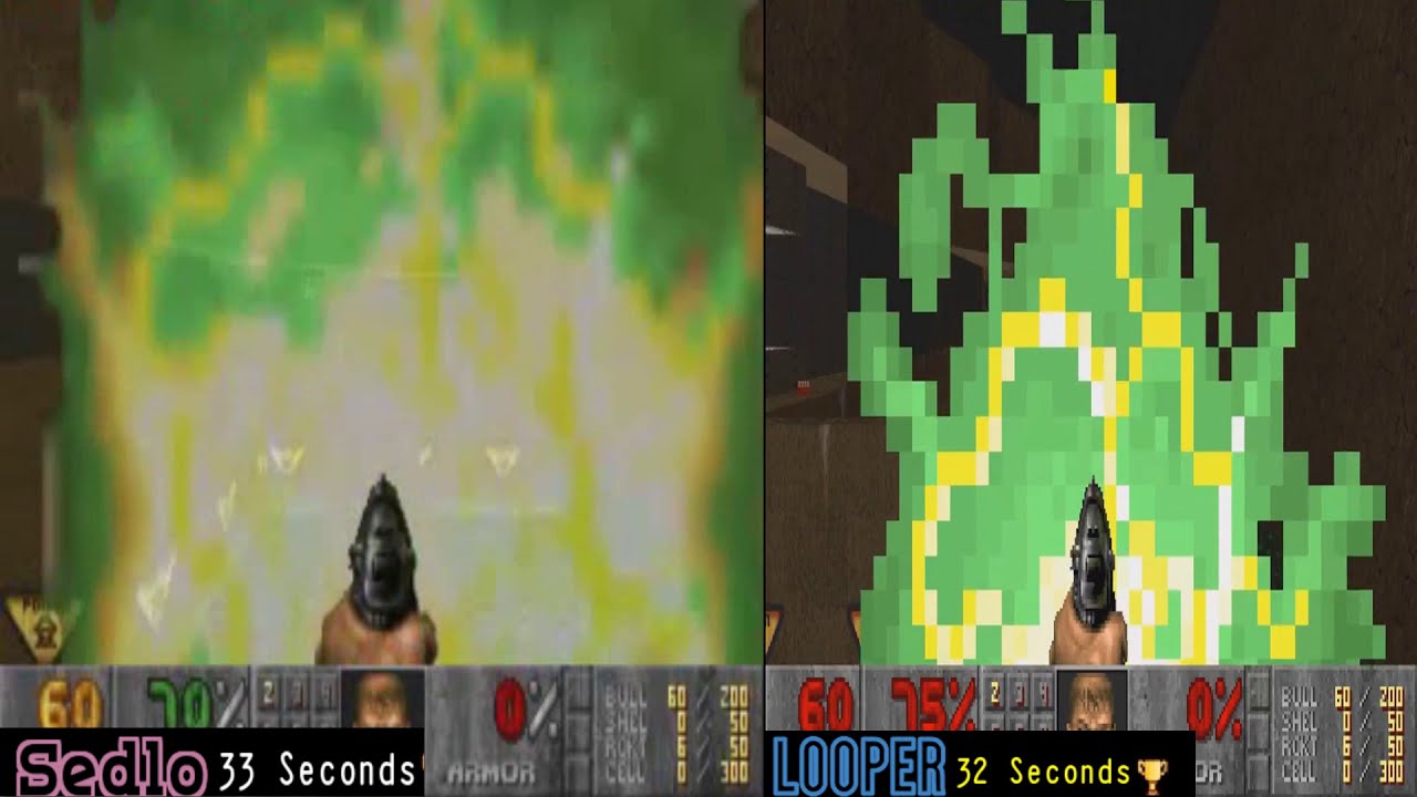 Doom 2- The chasm- World Record Speedrun:  Looper vs  Sedlo