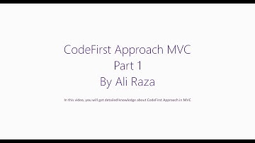 Lecture 12 : MVC CodeFirst Approach Part 1 Urdu