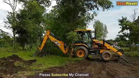 JCB Dozer Pushing Down a Big Tree | Powerful JCB Working Video
