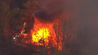 Crews battle massive fire at NJ home for third time in a week