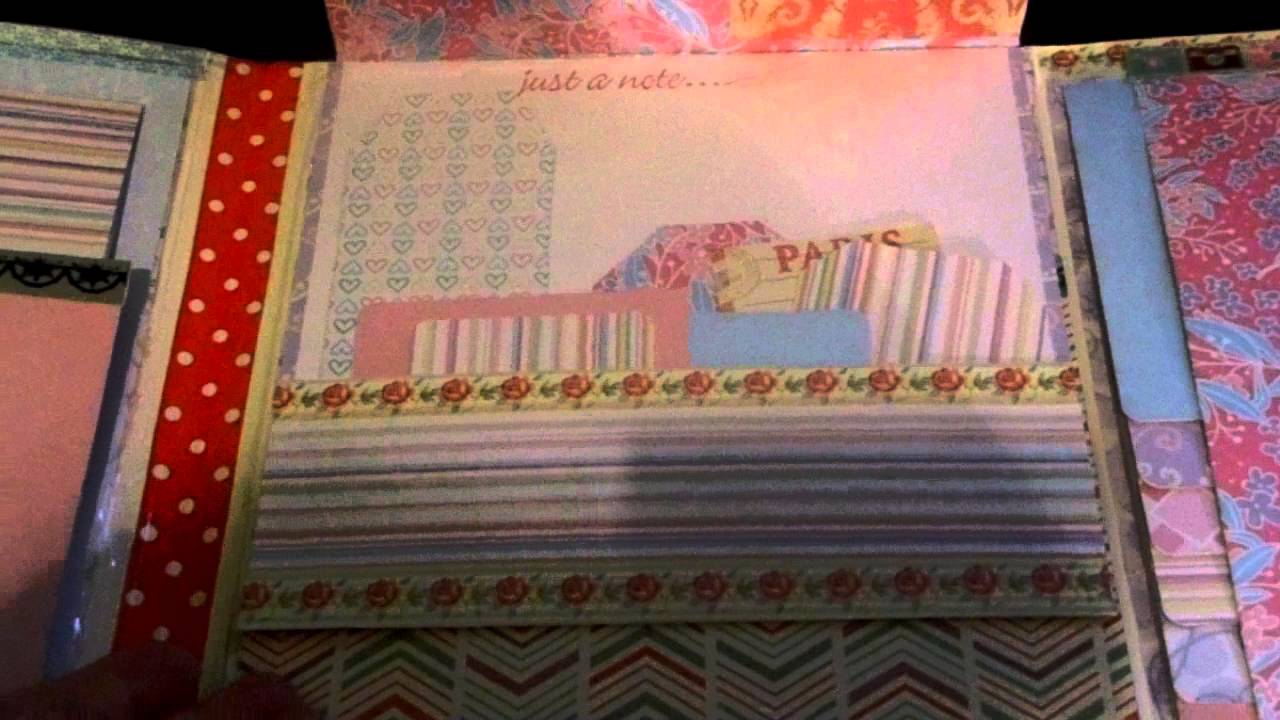 Handmade interactive file folder folio - YouTube