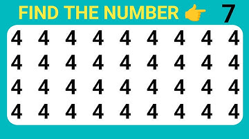 Test your eyes- Number  Hard Edition/Observation Skills Power