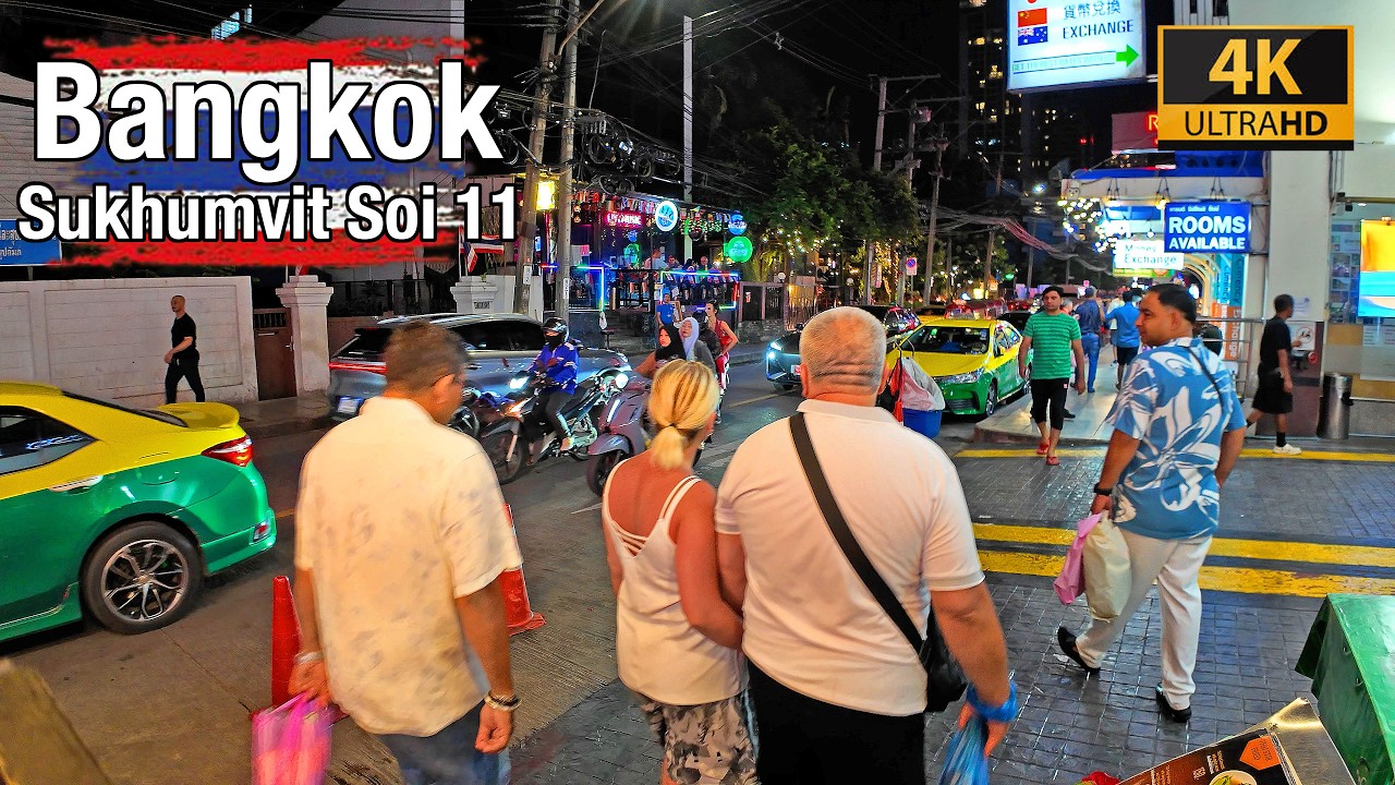[4K] Bangkok Sukhumvit Soi 11 🇹🇭 Walking in Bangkok (ASMR City Sounds) Walking Tour