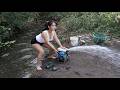 How To Catch Big Fish In The Stream - Using Primitive Tools To Catch Fish | Lucia Fishing