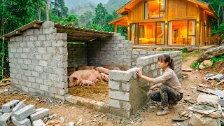 Building A Strong Pig House Using Handmade Bricks | Farm Building Project
