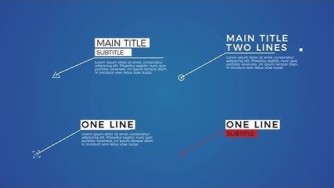 Call Outs After Effects Templates