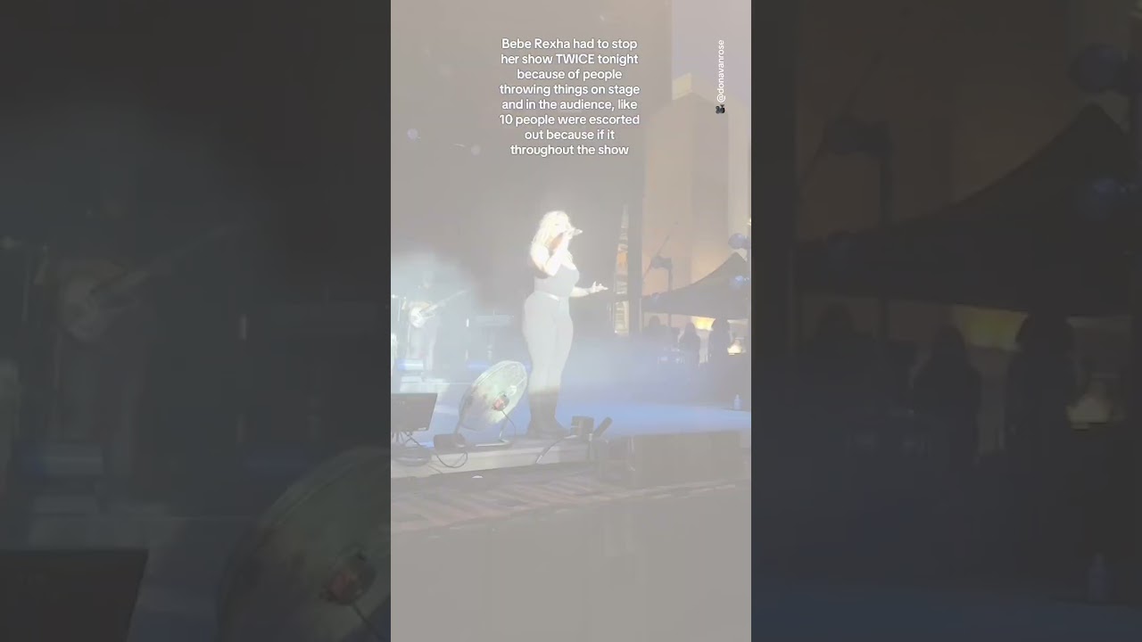 Bebe Rexha kicked out fans from her concert after they threw objects at her from the crowd