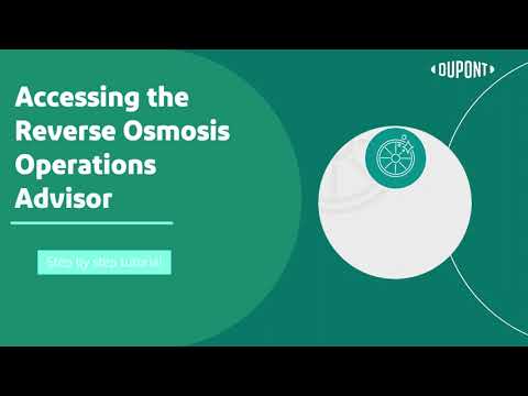 Accessing the Reverse Osmosis Operations Advisor