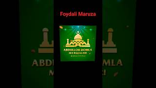 Abdulloh Domla Maruza 2025