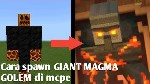 Cara spawn GIANT MAGMA GOLEM di mcpe