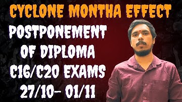 AP diploma c16/C20 supply exams postponed| ap diploma exams postponed till 1st nov,2025