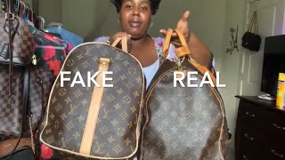 LV KEEPALL 50 REVIEW + FAKE VS REAL COMPARISON TO LV KEEPALL B REPLICA | (MUST WATCH BEFORE BUYING)