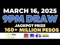 PCSO Lotto Result Today 9PM Draw March 16, 2025 - Ez2 Result and Swertres Result