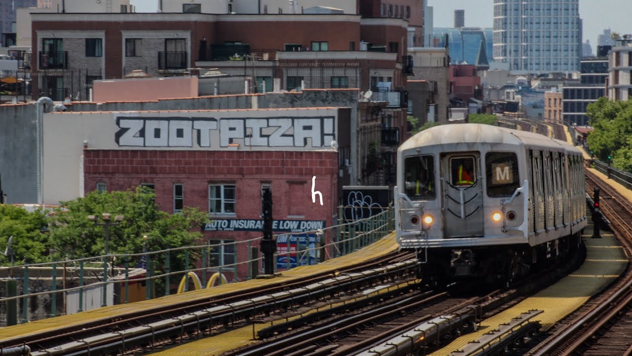 Brown R Train R42 Brown M Train Bypassing Flushing Avenue - YouTube