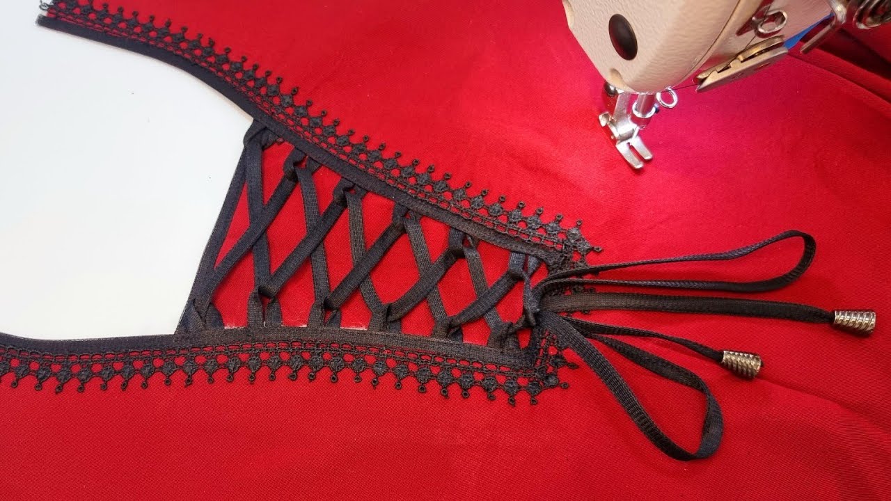 beautiful neck design/cutting and stitching/size L