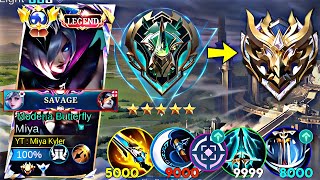 MIYA 1 HIT SAVAGE!! 😱NEW SEASON BEST BUILD AND EMBLEM GLOBAL MIYA 2025!! mobile legends