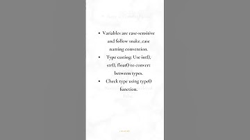 Python Basics Summary for Interviews | Data Types, Control Flow, Functions & Scope | CareerCodex