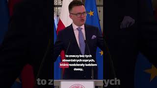 Marszałek Szymon Hołownia zwolennikiem #cpk #polskapolityka #shorts