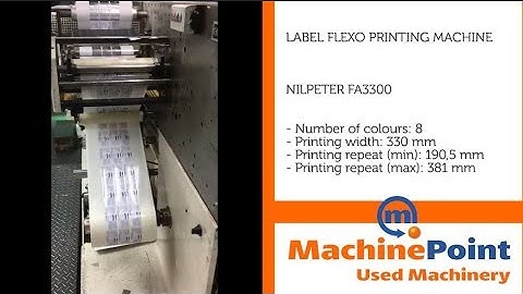 NILPETER FA3300 Used LABEL FLEXO PRINTING MACHINES MachinePoint