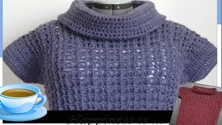 كروشيه بلوفر نسائى او بناتى لأى مقاس |crochet pullover # كولكشن collection #