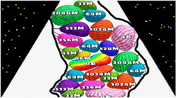 Blob Merge 3D - 2048 merge ball - drop 2048 ball - Gameplay Walkthrough - Reach 2048M, 4096B, 8192B