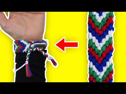 SÜPER KOLAY! (İpten Bileklik Yapımı) DIY Bracelet From Rope / How To Make A Friendship Bracelet?