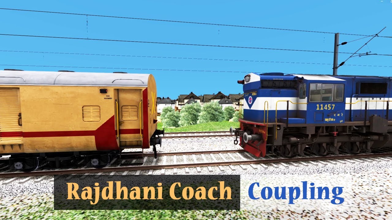 Utkrisht Coupling to Rajdhani Coach | Two Coaches Coupling | Train Simulator | Rail Road Games