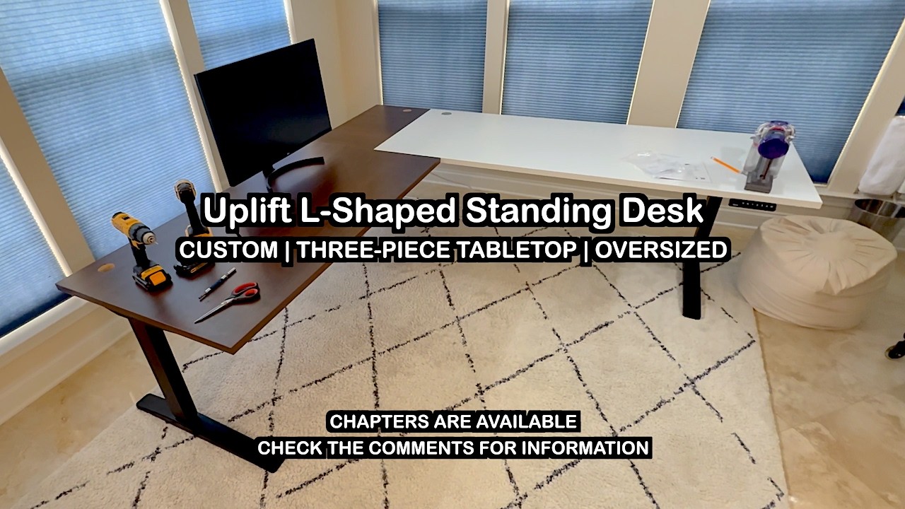 Three-Piece Tabletop | UPLIFT L-Shaped Standing Desk | Custom Oversized Top | Tips