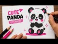 Cute Panda Drawing Easy Step by Step 🐼❤️ | Simple Panda Drawing for Beginners