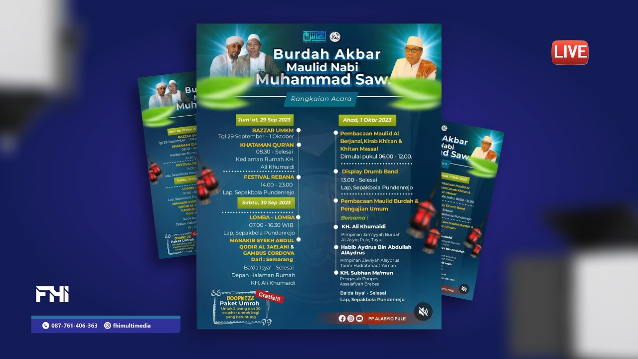 🔴[LIVE] BURDAH AKBAR MAULID NABI MUHAMMAD SAW | JAM'IYYAH BURDAH AL ASYIQ PULE - TAYU