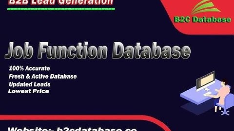 Targeted Job Function Email List – Verified Job Titles Mailing Lists for B2B Leads