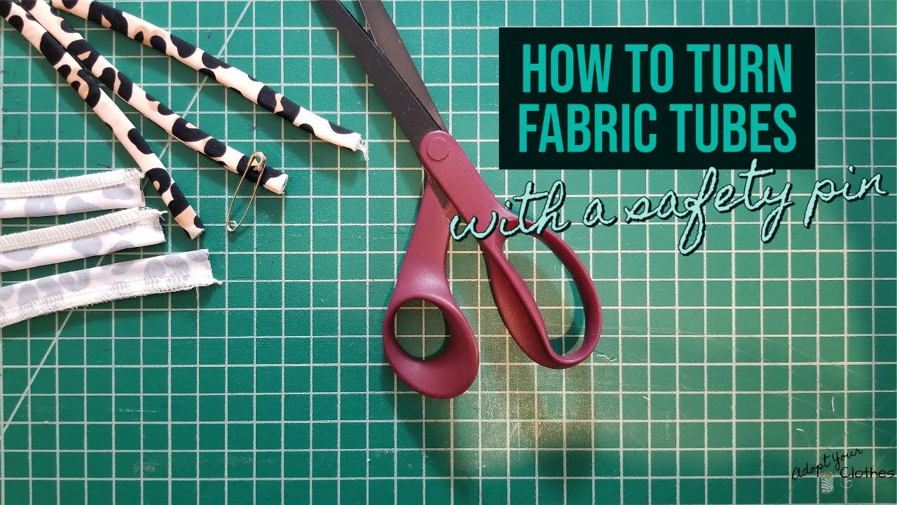 How to Turn Thin Fabric Tubes with a Safety Pin 