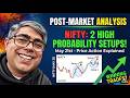 NIFTY POST MARKET ANALYSIS - using price action rules - 2 High Probability Setups identified at KEP
